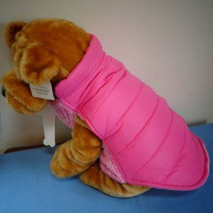NWT - $25.00 - *SPOT ON DOG* PINK KNITTED FRONT AND QUILTED BACK DOG JACKET SZ M
